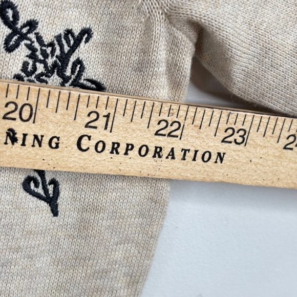 NWT Sundance Meadow Dreams Cardigan XL Embroidered Beige Floral Minimalist Boho - Picture 9 of 11